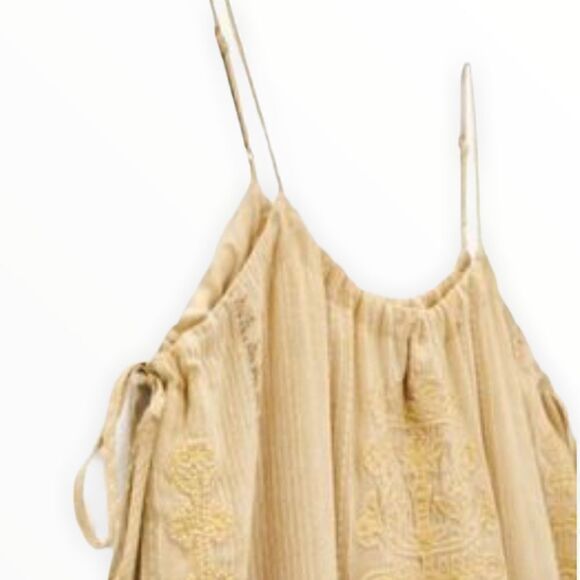 ZARA | Washed Green | Long Embroidered DRESS - Picture 4 of 8